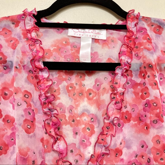 Oscar de la Renta intimates romantic garden robe size medium - Picture 4 of 9